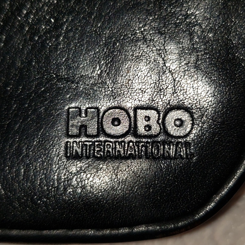 HOBO BRAND- Black Leather Small Crossbody with Chain Strap - Picture 2 of 7